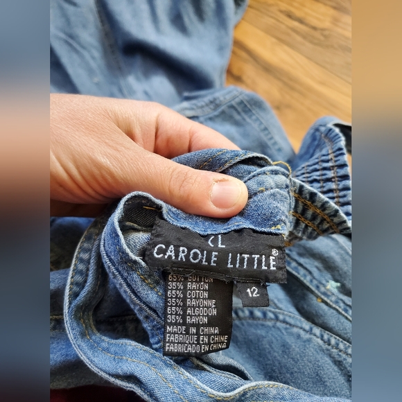 Vintage Carole Little Twirly Denim Midi Dress - Picture 8 of 9